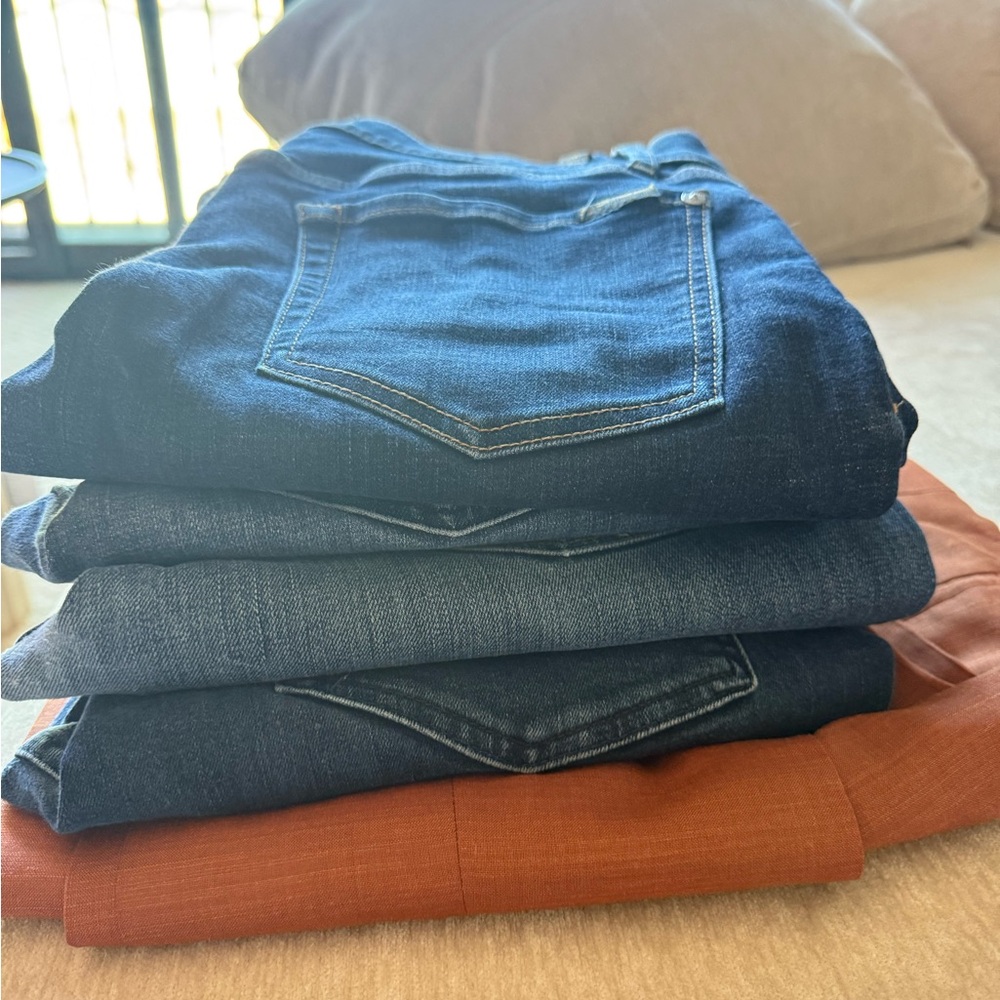 Seven jeans Stack of Denim and Rust Pants